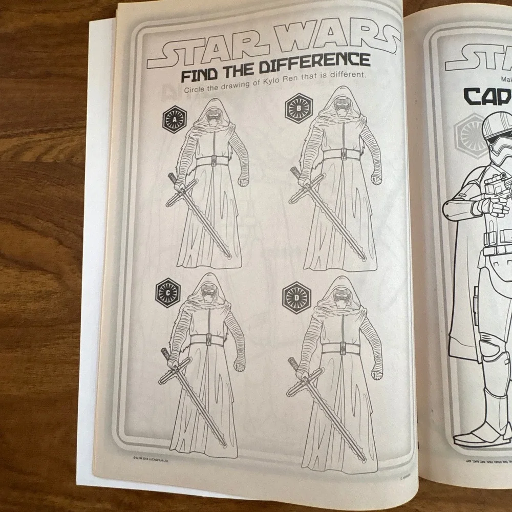 Star Wars The Force Awakens Coloring Activity Book Stickers Kylo Ren Bendon 2015